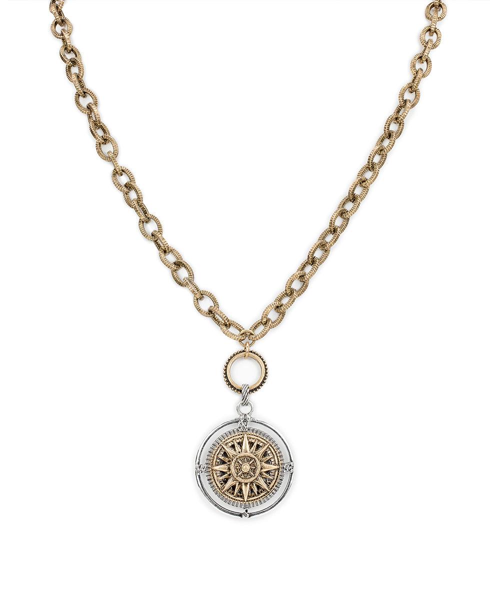patricia nash Compass Convertible Necklace World Traveler