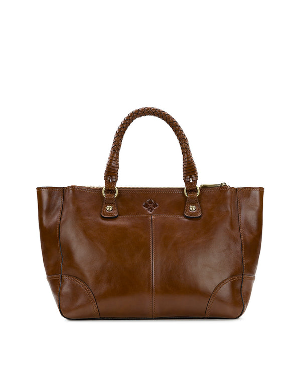 Patricia Nash Cortona Tote Discovery Collection — Vintage Distressed Woven Leather