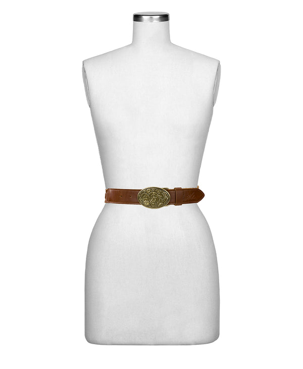 Patricia Nash Delia Chainlink Belt Chainlink – Cognac