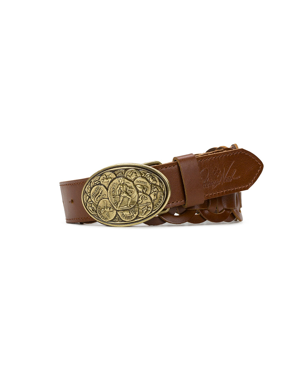 patricia nash Delia Chainlink Belt Chainlink – Cognac