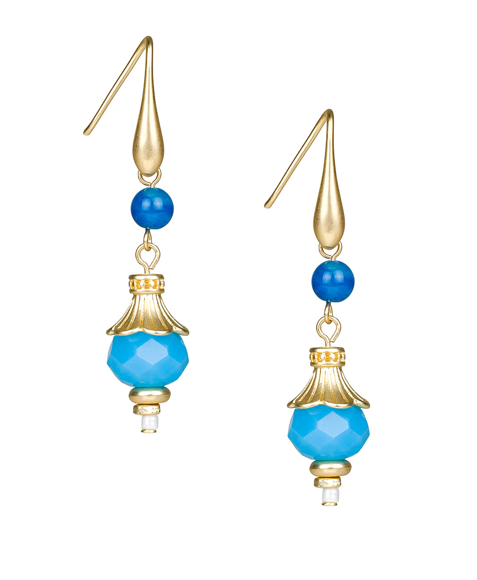 patricia nash Double Bead Drop Earrings Eclectic Bead