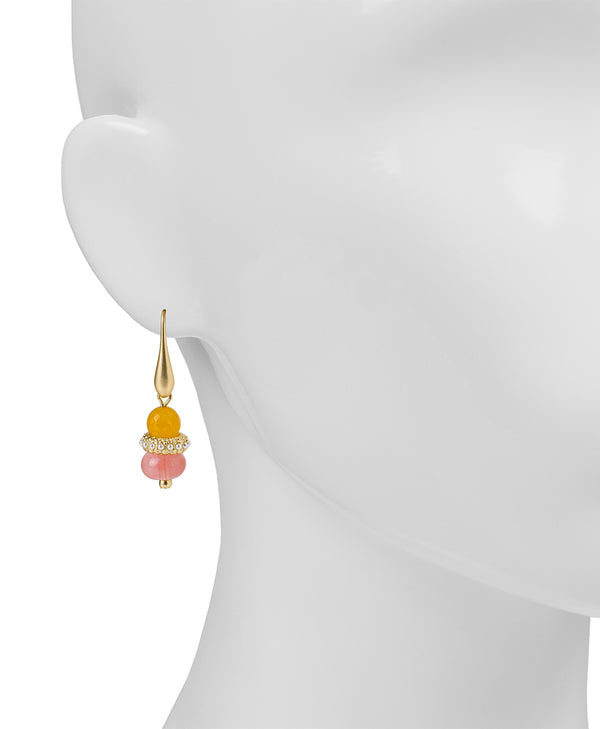 Patricia Nash Double Bead Drop Earrings Eclectic Bead