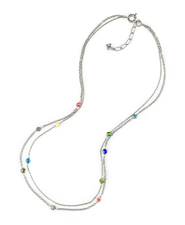 Patricia Nash Double Station Necklace New World Bead