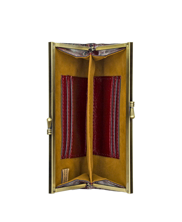 Patricia Nash Effie Frame Wallet European Floral Tapestry