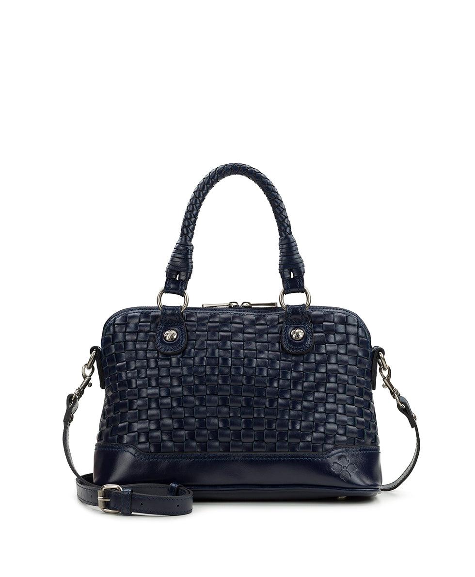 patricia nash Emeretta Satchel Discovery Collection — Vintage Distressed Woven Leather