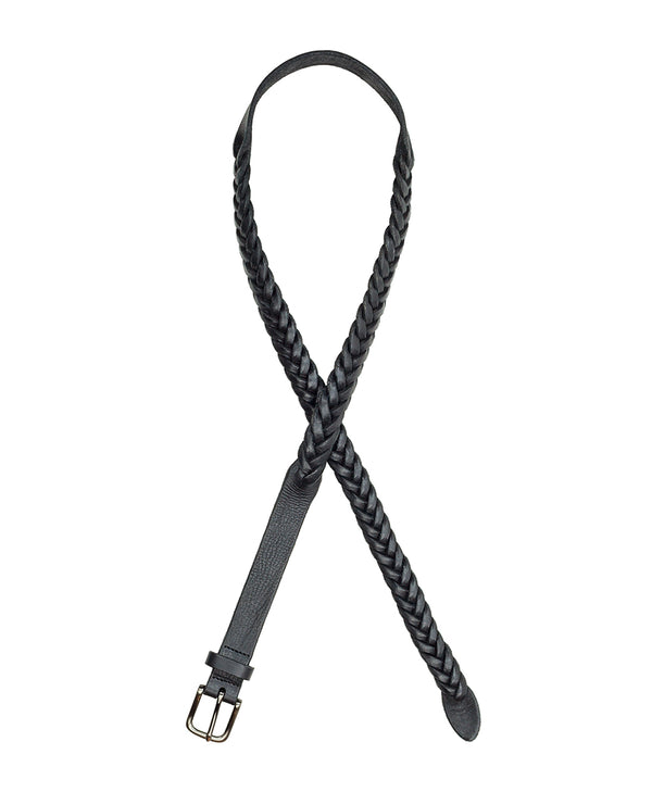 Patricia Nash Evania Woven Belt Spring Multi Tooled — Black