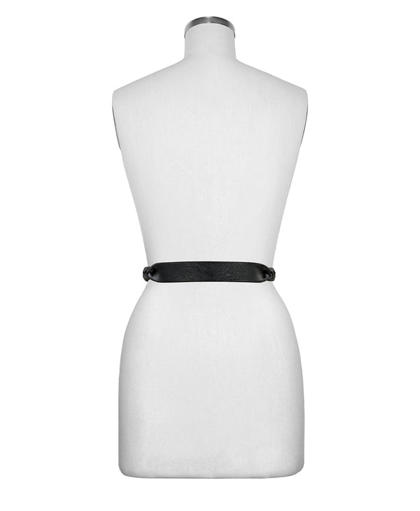 Patricia Nash Evania Woven Belt Spring Multi Tooled — Black