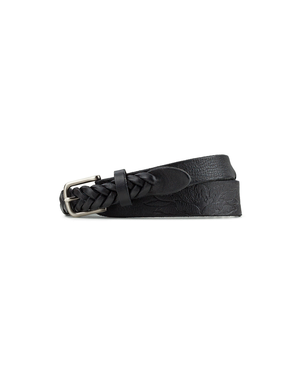 patricia nash Evania Woven Belt Spring Multi Tooled — Black
