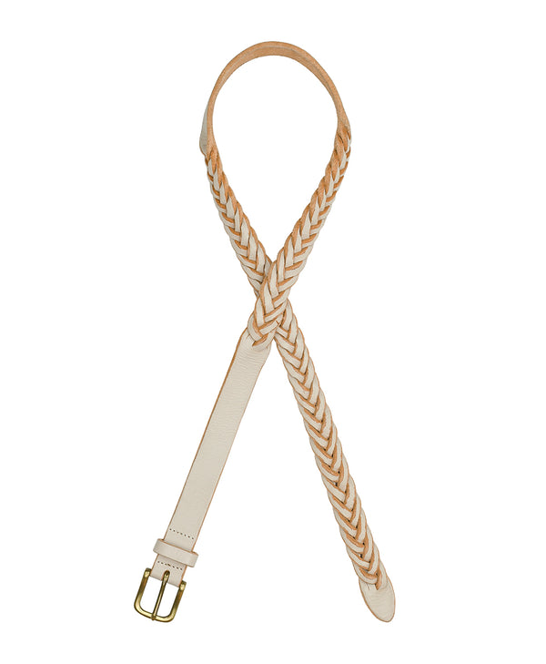 Patricia Nash Evania Woven Belt Spring Multi Tooled — Chalk White