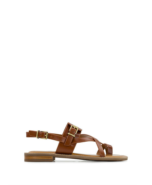 Patricia Nash Fidella Sandals Vegetable Tanned Leather — Tan