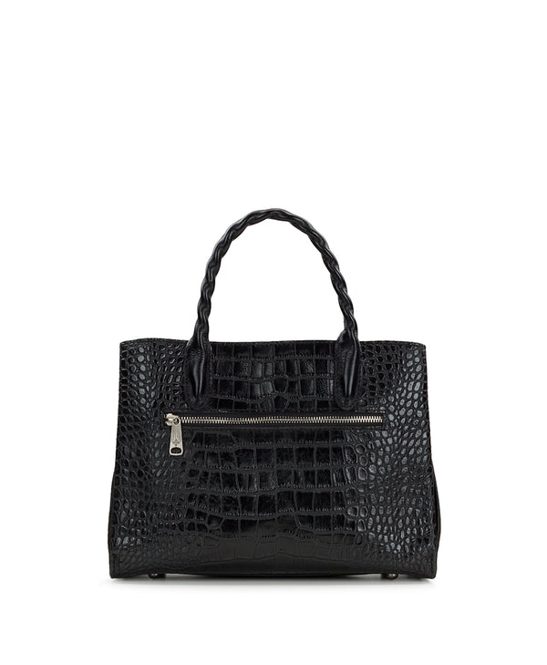 Patricia Nash Genovese Satchel Vintage Distressed Croc