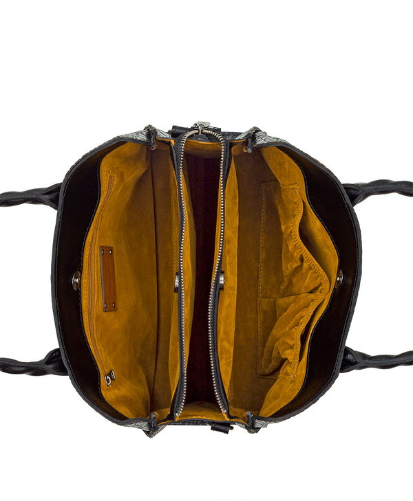 Patricia Nash Genovese Satchel Vintage Distressed Croc