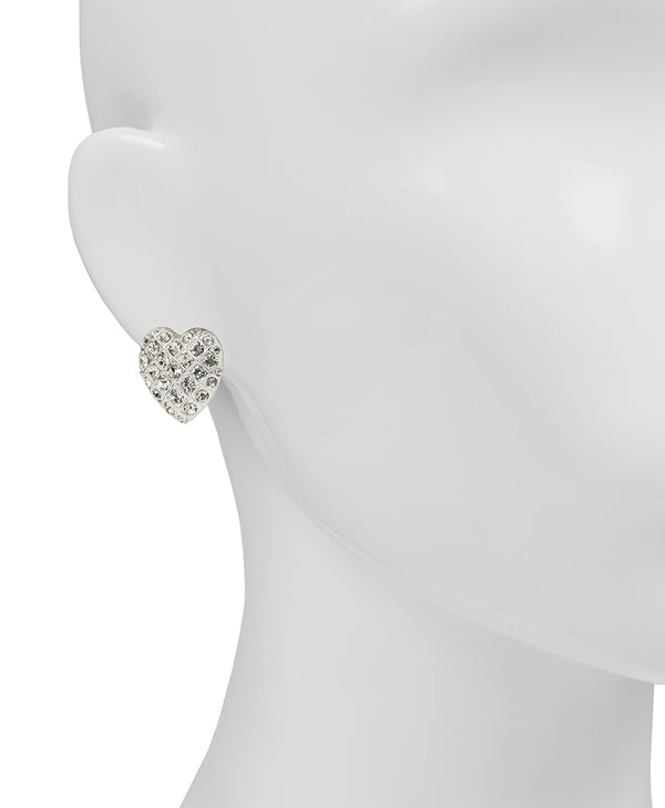 Patricia Nash Heart Button Clip Earrings Holiday Charm Collection