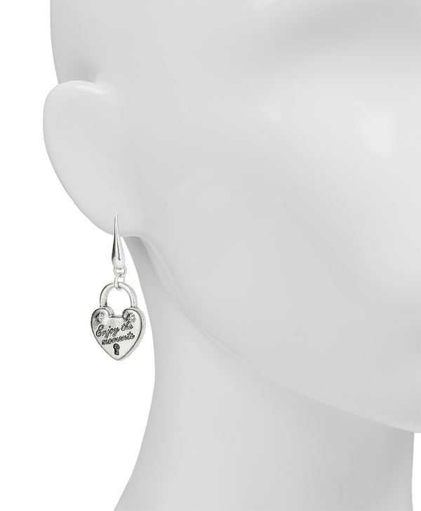 Patricia Nash Heart Lock Drop Earrings Lock And Key Collection