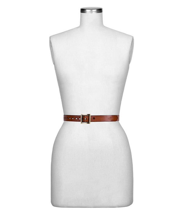Patricia Nash Huxton Square Buckle Belt Handcut — Tan