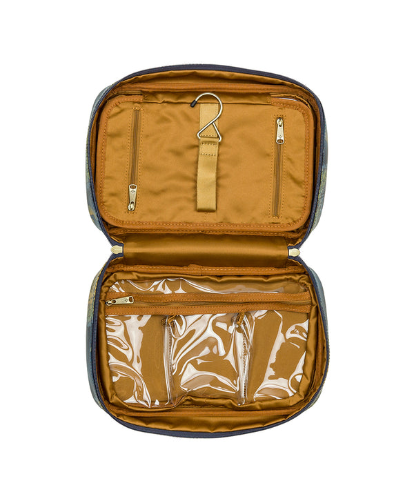 Patricia Nash Ilaria Hanging Case Patina Coated Linen Canvas – Greek Map