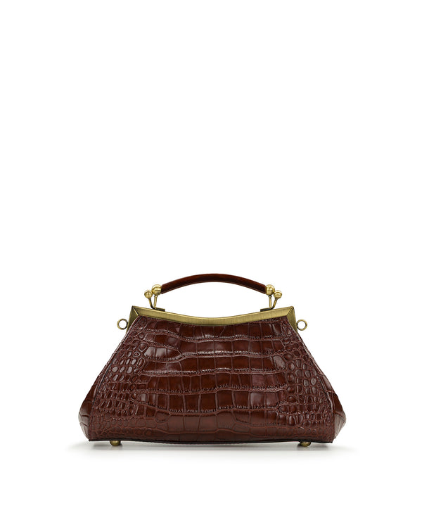 Patricia Nash Kelmscott Frame Vintage Distressed Croc