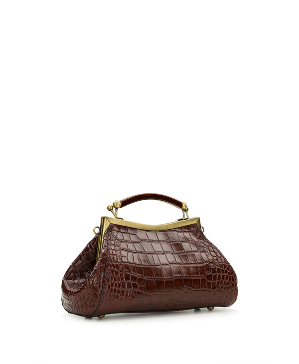 Patricia Nash Kelmscott Frame Vintage Distressed Croc