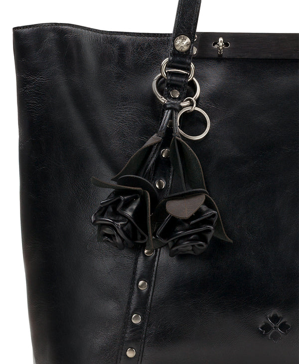 Patricia Nash Laced Rose Bag Charm Laser Lace Burnished