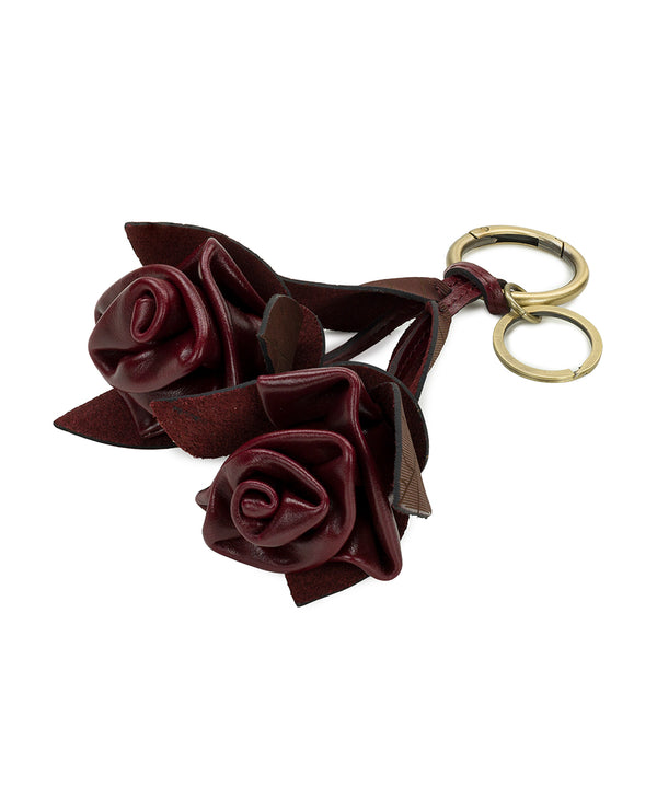 Patricia Nash Laced Rose Bag Charm Laser Lace Burnished Leather