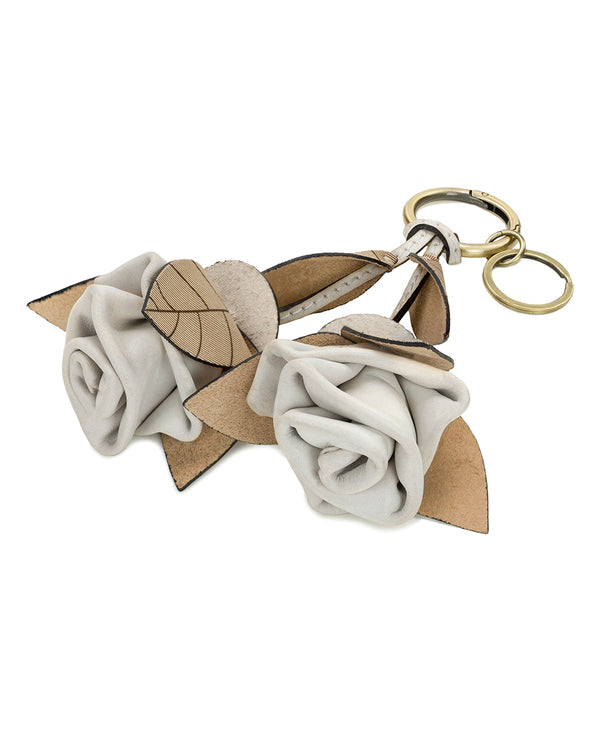 Patricia Nash Laced Rose Bag Charm Laser Lace Burnished