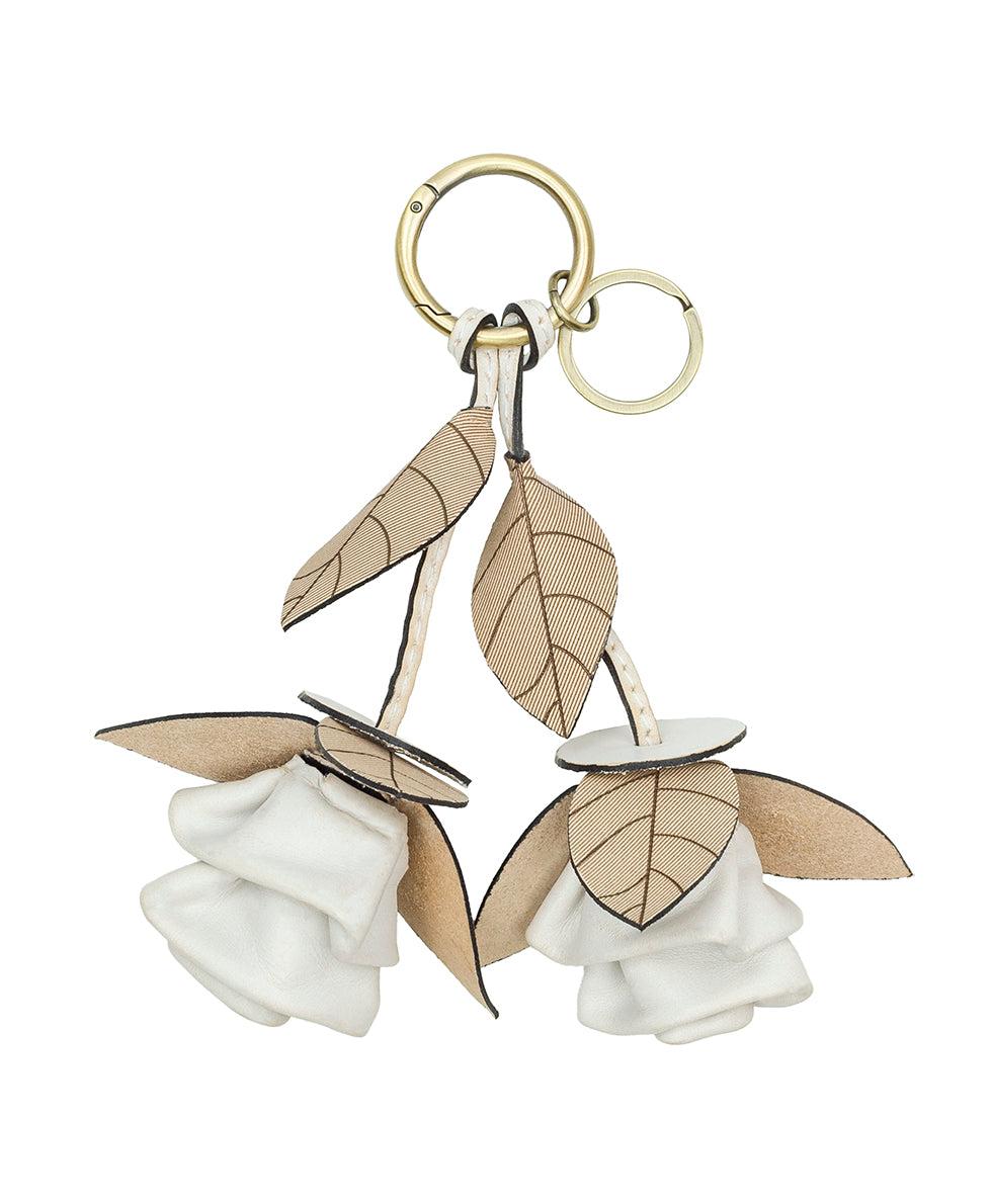 patricia nash Laced Rose Bag Charm Laser Lace Burnished