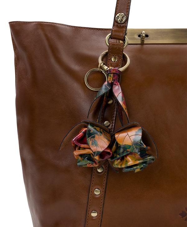 Patricia Nash Laced Rose Bag Charm Multi Print Small