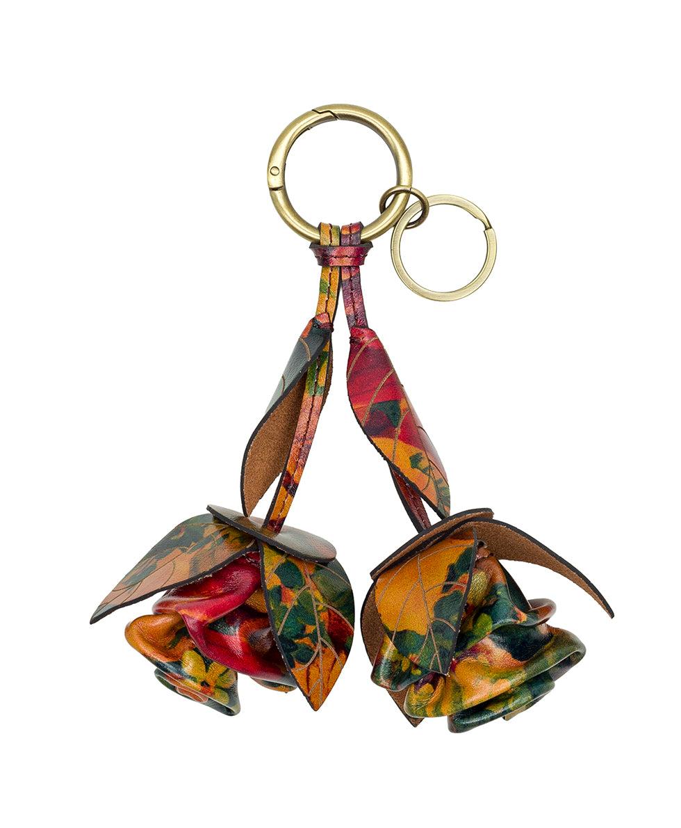 patricia nash Laced Rose Bag Charm Multi Print Small