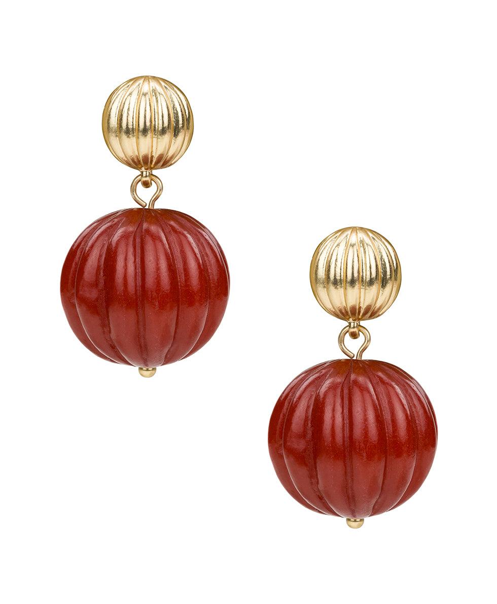 patricia nash Large Bead Drop Earrings Scalloped Bead