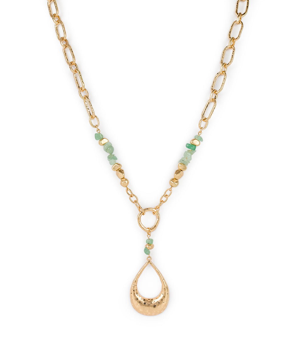 patricia nash Large Tear Drop Pendant Necklace Hammered