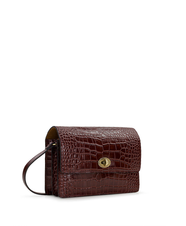 Patricia Nash Livana Crossbody Vintage Distressed Croc