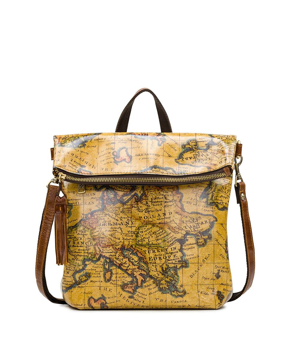 patricia nash Luzille Convertible Backpack European Map