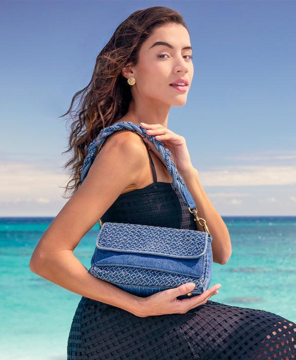 Patricia Nash Madalina Crossbody Washed Woven Denim