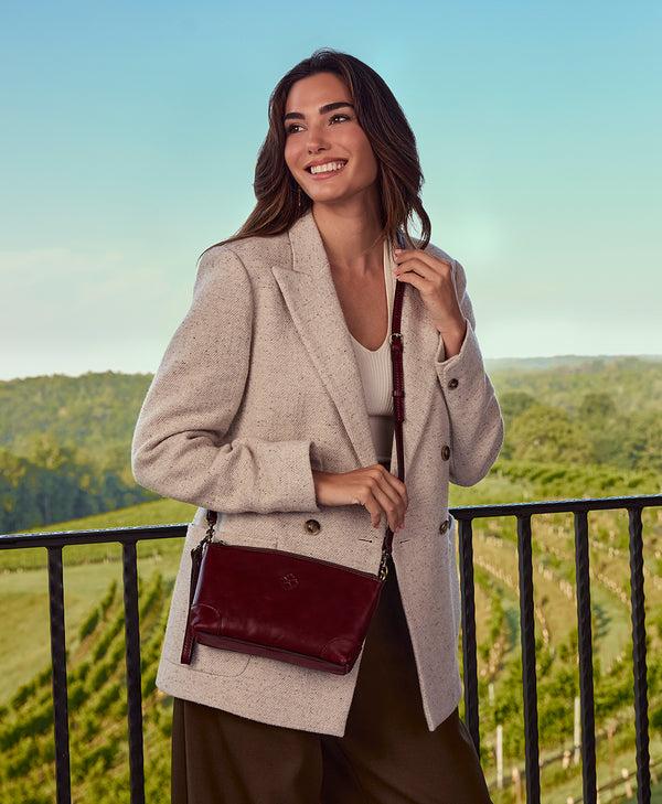 Patricia Nash Maletto Wristlet Crossbody Vintage Distressed Leather