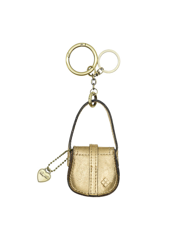 Patricia Nash Micro Barcelona Bag Charm Vintage Distressed Metallic