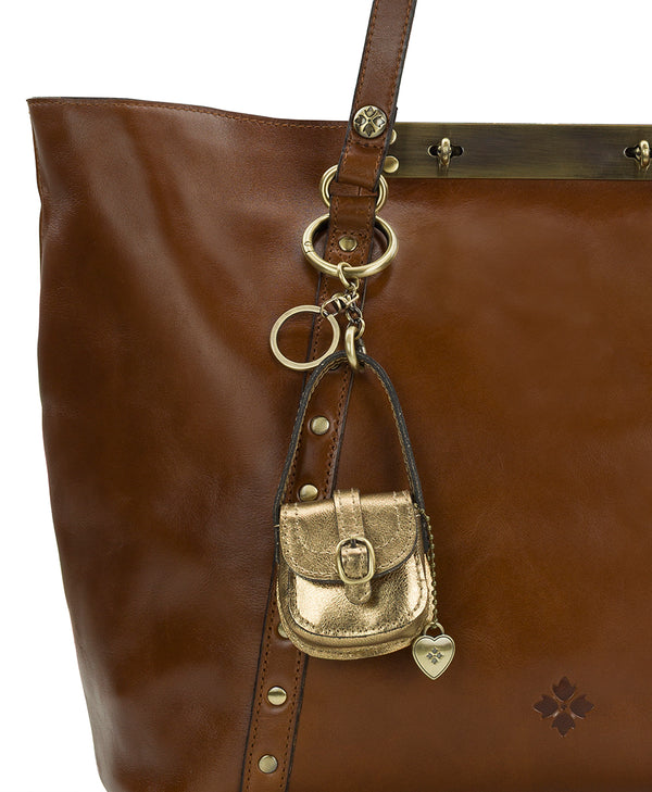 Patricia Nash Micro Barcelona Bag Charm Vintage Distressed Metallic