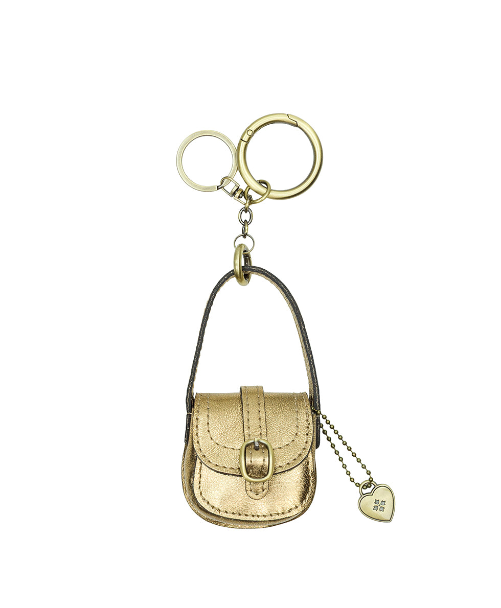 patricia nash Micro Barcelona Bag Charm Vintage Distressed Metallic