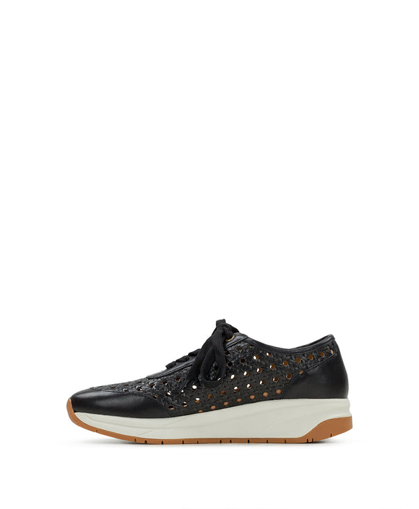 Patricia Nash Milla Perforated Sneaker Perforated Leather — Black