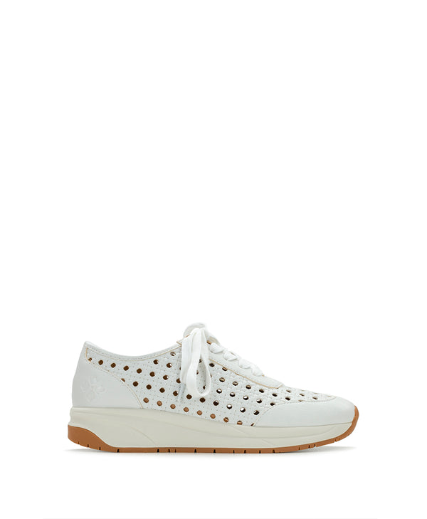 Patricia Nash Milla Perforated Sneaker Perforated Leather — White