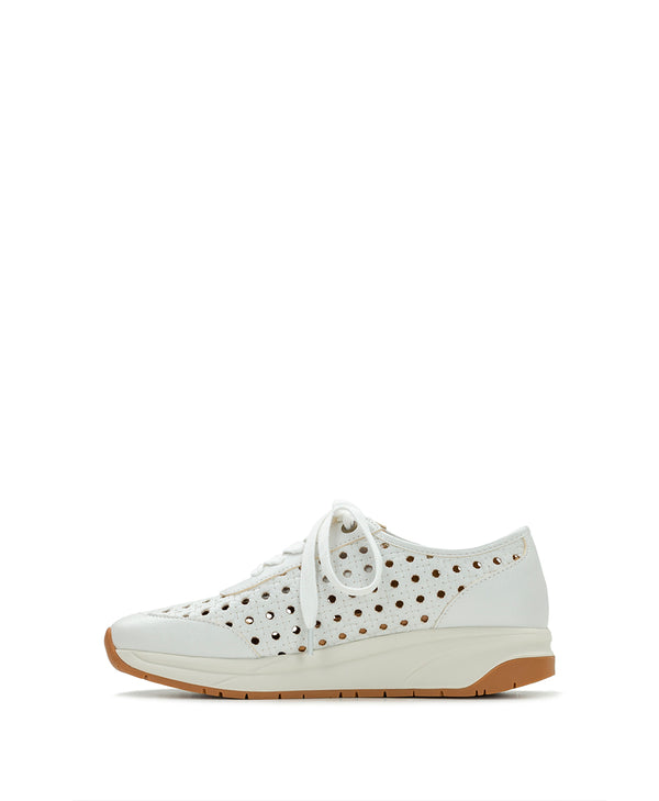 Patricia Nash Milla Perforated Sneaker Perforated Leather — White