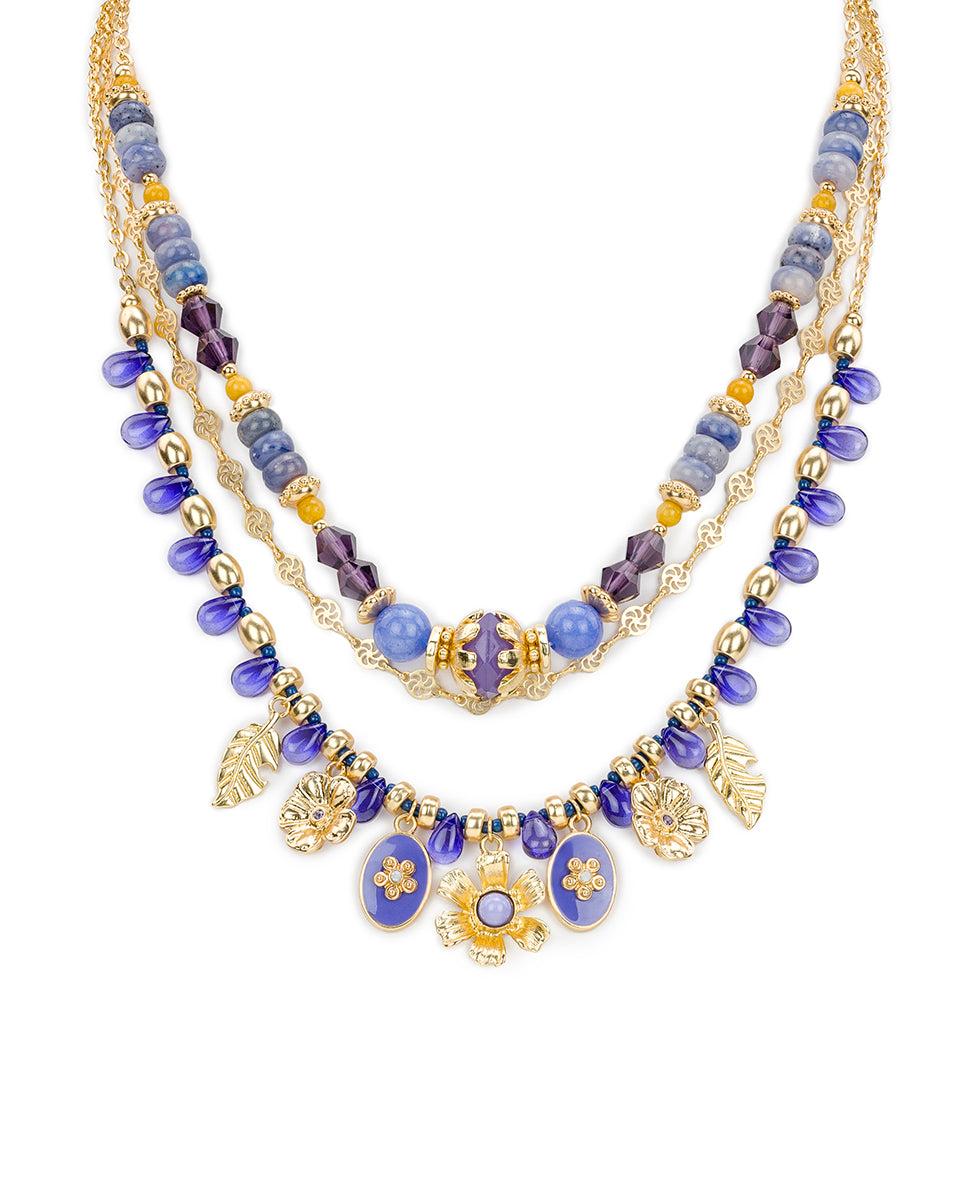 patricia nash Modular Three Strand Necklace Aegean Blooms