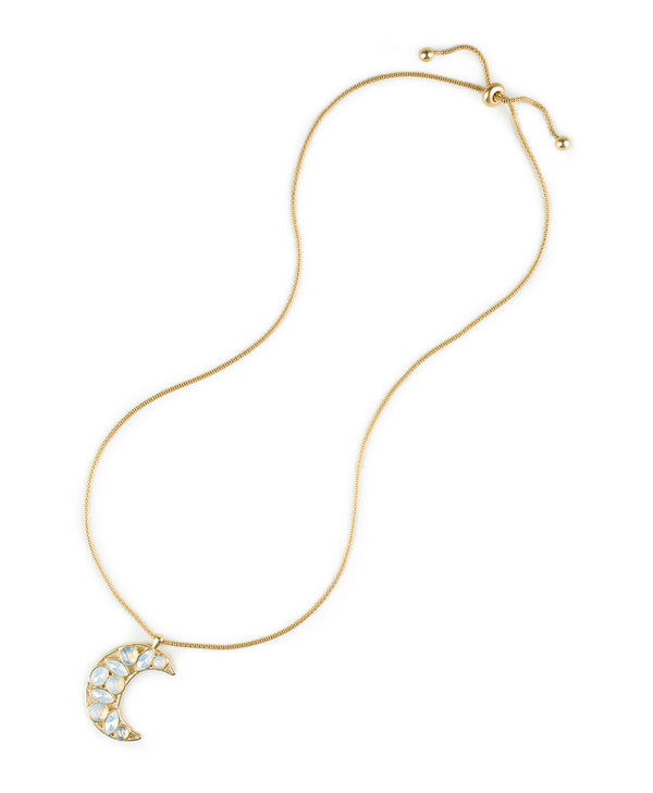 Patricia Nash Moon Stone Pendant Necklace Celestial