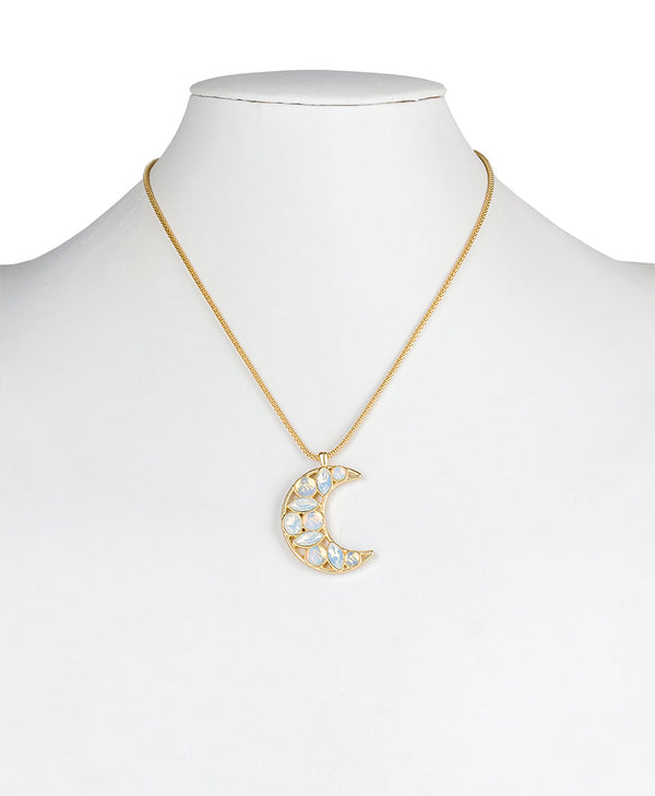 Patricia Nash Moon Stone Pendant Necklace Celestial