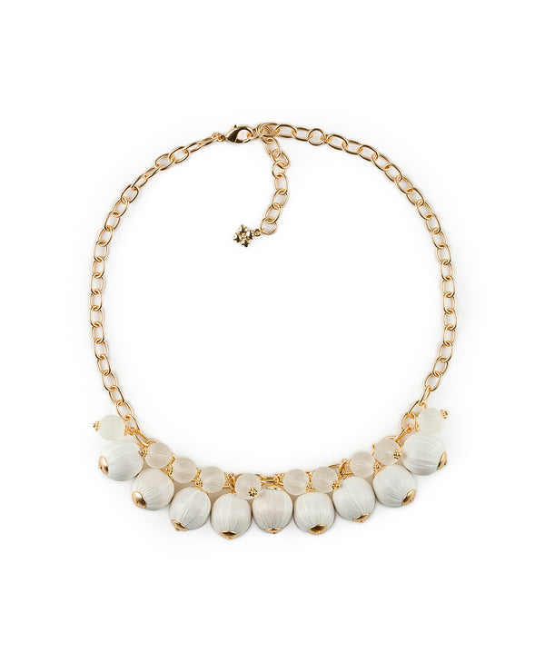 Patricia Nash Multi Bead Short Necklace Raffia Beaded