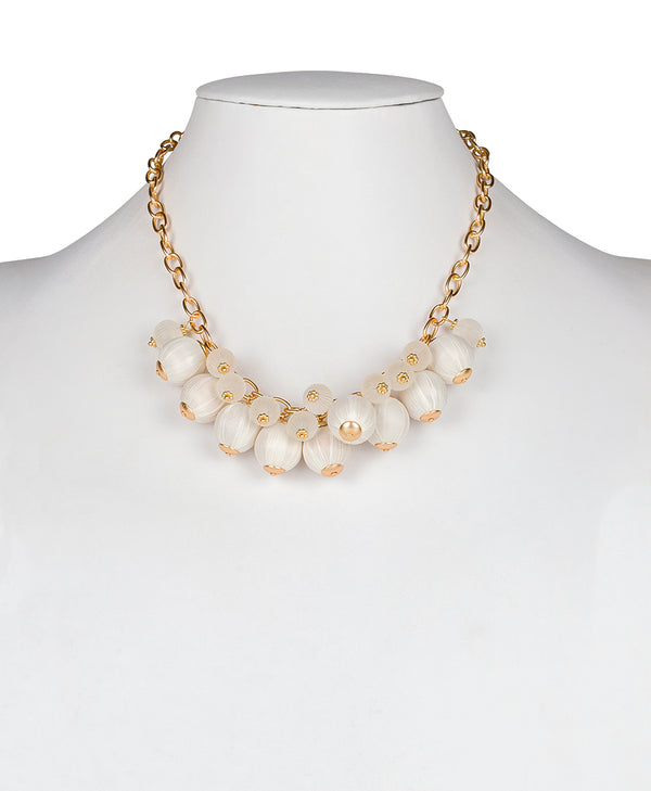 Patricia Nash Multi Bead Short Necklace Raffia Beaded