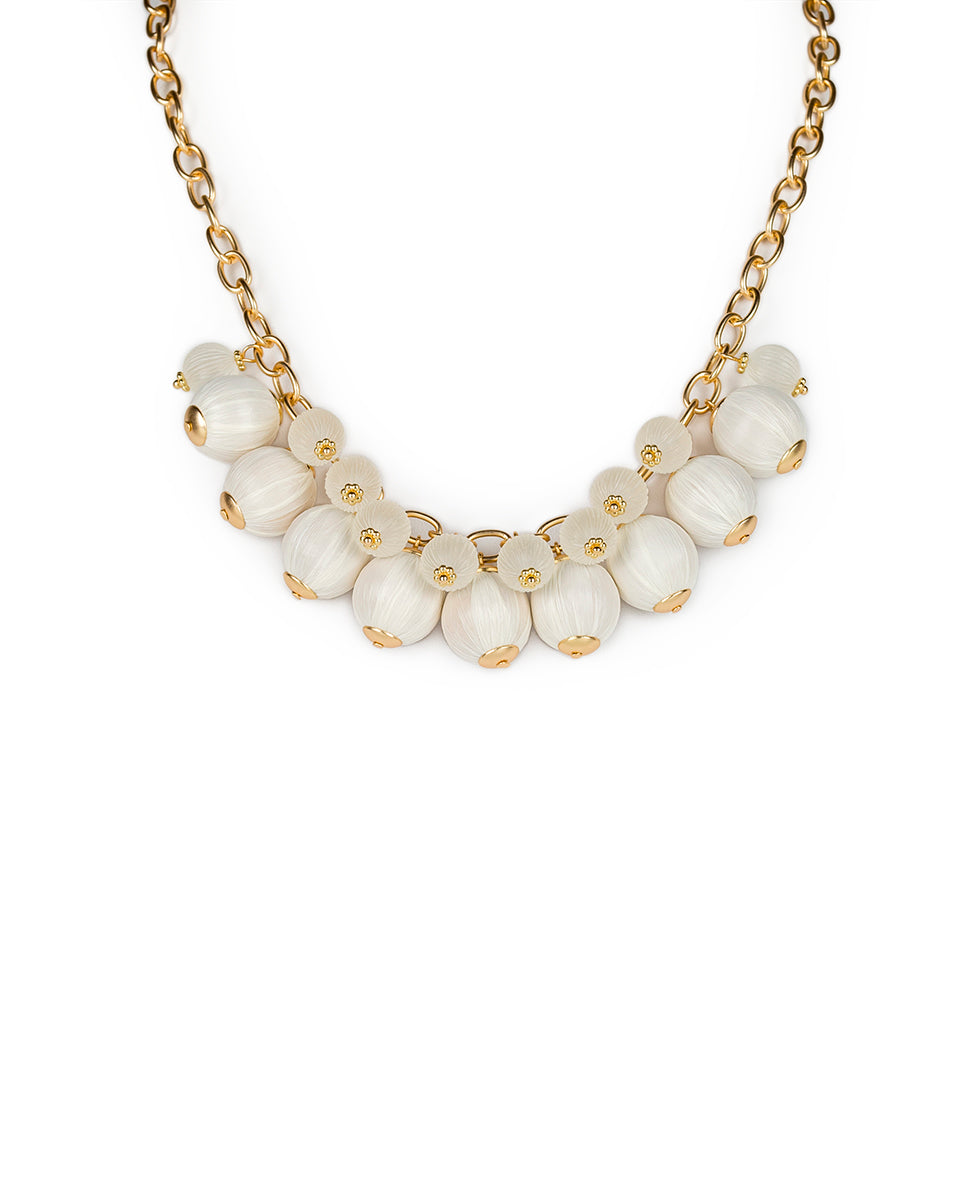 patricia nash Multi Bead Short Necklace Raffia Beaded