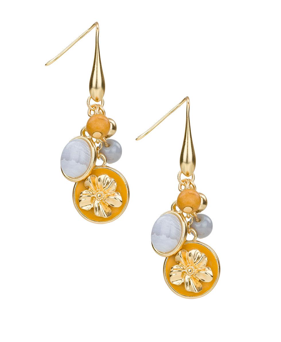 patricia nash Multi Charm Drop Earrings Aegean Blooms