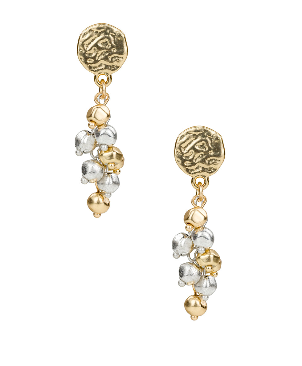 patricia nash Multi Dangle Post Drop Earrings Hammered Link