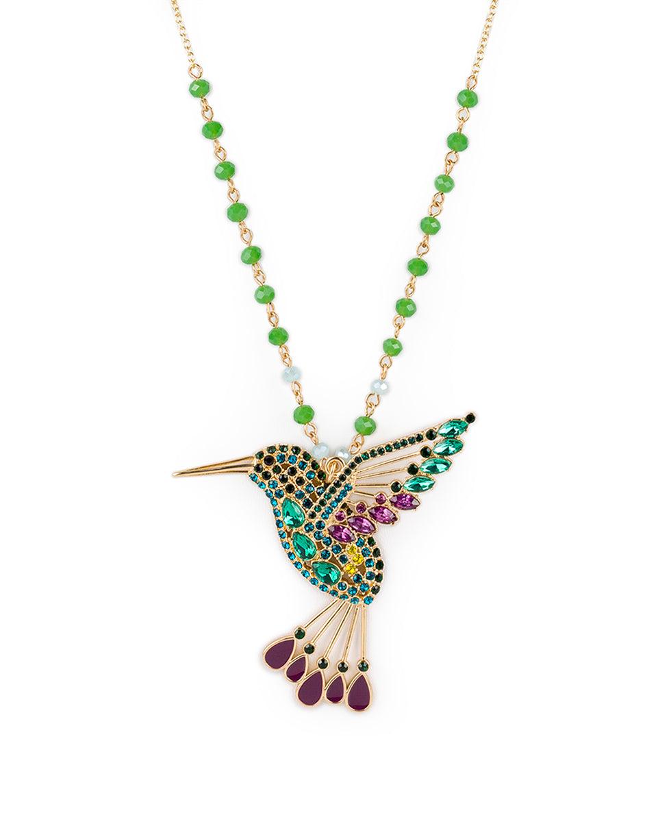 patricia nash Multi Jeweled Hummingbird Pendant Necklace Hummingbird