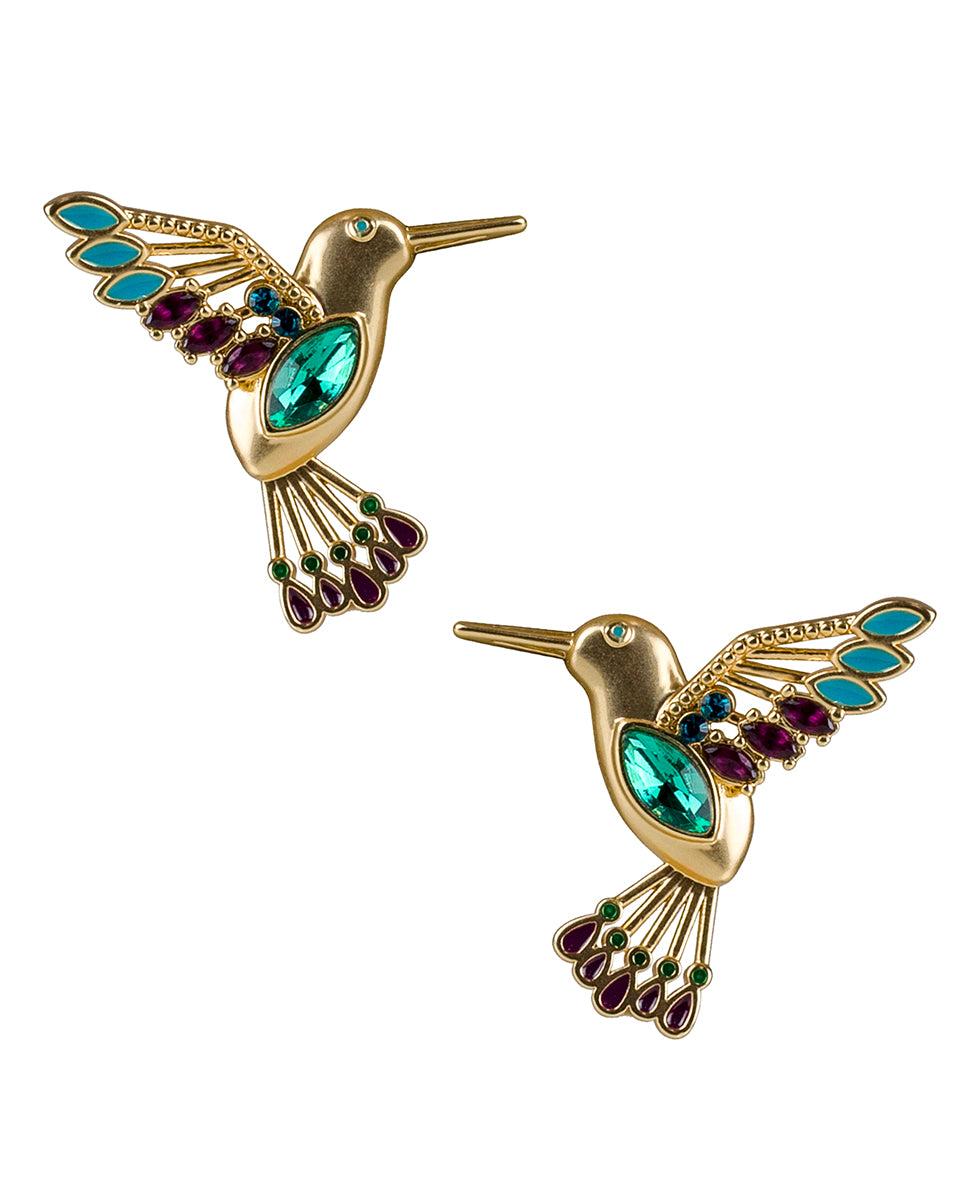 patricia nash Multi Jeweled Hummingbird Post Earrings Hummingbird